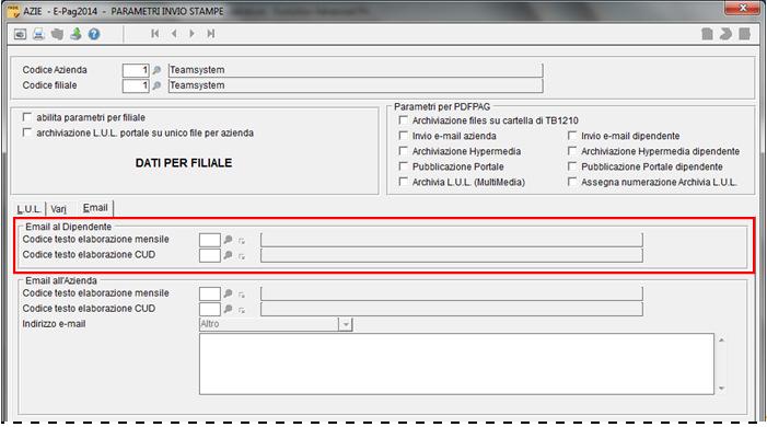 Pubblicazione dati su portale Inserita la possibilità di impostare la password di accesso ai file.pdf generati con il comando PDFPAG anche nel caso di pubblicazione su portale.