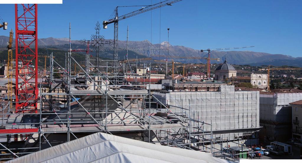 Il cantiere più grande d Europa L Aquila L Aquila è, oggi, il più grande cantiere al mondo di restauro del costruito storico.