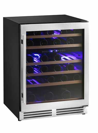 IOW51XDSS Caratteristiche tecniche Cantina vino 51 bottiglie Profondo 52,3 cm Classe B 200 kwh all anno Rumorosità 40 dba Anta in vetro con cornice inox Maniglia tubolare in acciaio inox Due zone di