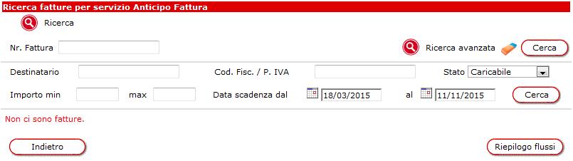 CARICAMENTO FATTURE PER RICHIESTA ANTICIPO La funzione di Anticipo fatture permette di caricare nel prodotto di Remote Banking le richieste di anticipo per le fatture inviate tramite InvoiceComm.