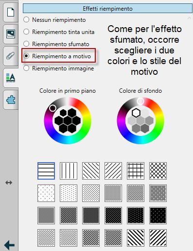 sul cerchio a sinistra per scegliere colore e gradazione che più ti soddisfa di entrambi i colori o