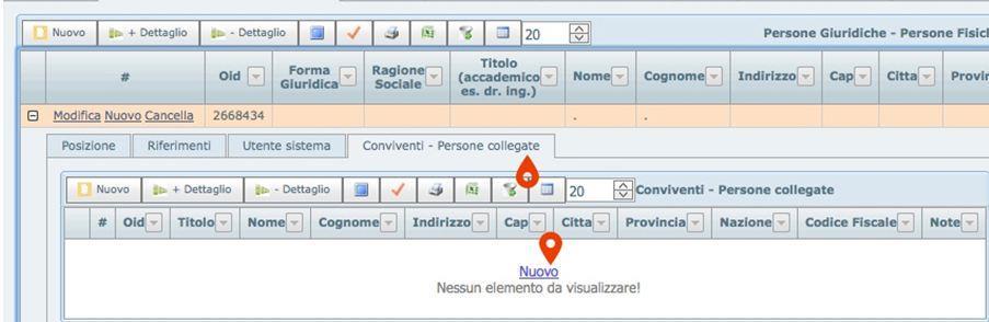 Ai sensi dell Art. 85 del d.lgs. n. 159/2011 inserire anche i dati dei Conviventi indicati nello stato di famiglia dei soggetti.