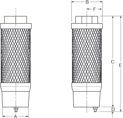 .4 Materiali di costruzione Coperchio filettato Elemento filtro Primario Secondario Coperchio olio di scarico Supporto manicotto Nylon Panno