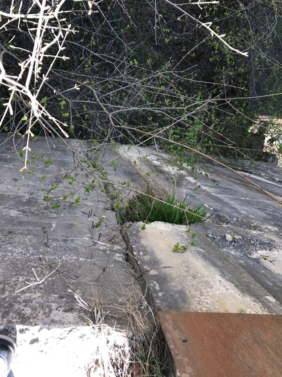 Foto 2 Fessurazione verticale in prossimità del giunto (foto scattata dal ponte).