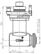 FAST LINE Massima velocità rotazione mandrino Max spindle speed giri/min rpm 15500 * Massima velocità rotazione utensile Max tool speed giri/min rpm 10850 * Rapporto di trasmissione Gear ratio 1:0,7