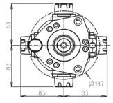 Lubrificazione Lubrication grasso grease Massima temperatura Max temperature C /F 75/167 Orientamento angolare Aggregate rotation