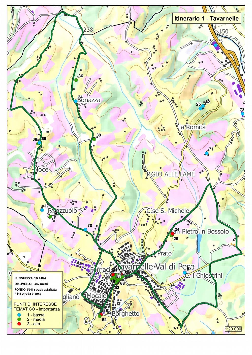 Tavarnelle Val di Pesa: a feeling of Chianti Un itinerario urbano interno al paese che, pur mancando di edifici di epoca medievale, presenta numerose attrattive e punti di interesse da scoprire con