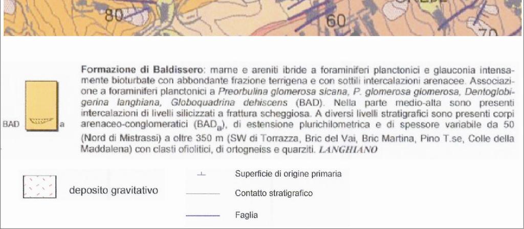 Il dissesto è ubicato nelle due carte immediatamente a Sud dell area.