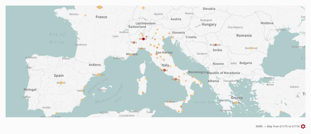 ANALISI REPUTAZIONALE - OVERVIEW Geografia delle Conversazioni