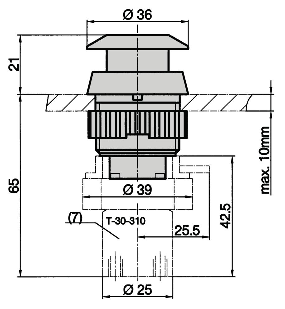 Montato con T-25-3* T-28-3* T-28-5* T-30-30 T-30-50 Simbolo Forza di attuazione a 6 bar 24 N 23 N 5 N 5 N 24 N Peso 0,058 kg (0,28 lb.) 0,078 kg (0,72 lb.) 0,090 kg (0,98 lb.