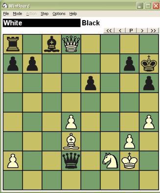 Torniamo adesso al diagramma iniziale. Il B vince con 29. d4!! Silenziosa e mortale. Il N non ha scampo. Questa mossa ha due virtù: 1.