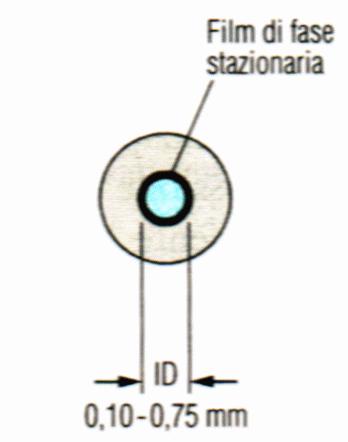 Colonna capillare per GC: 15-100 m x 0.1-0.