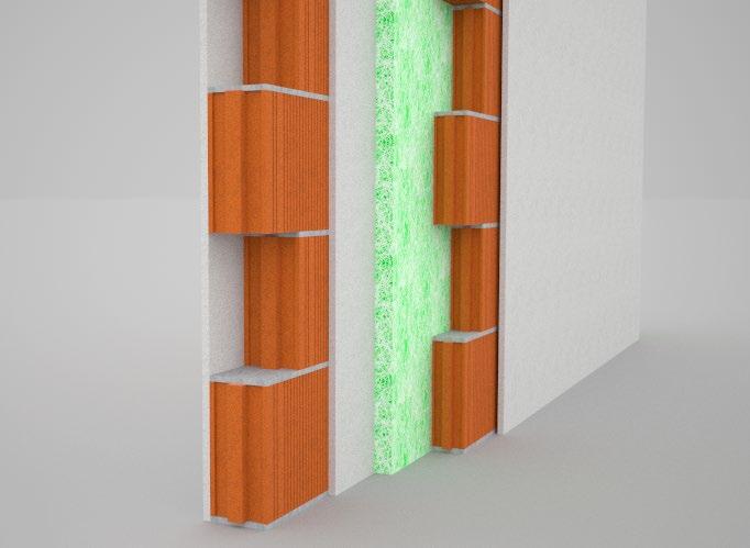 SOLUZIONE 1 - CERTIFICATA prima parete laterizio porizzato a incastro 12 intonaco calce e cemento 1 strato isolante Isolmant Just GreenPlanet 4