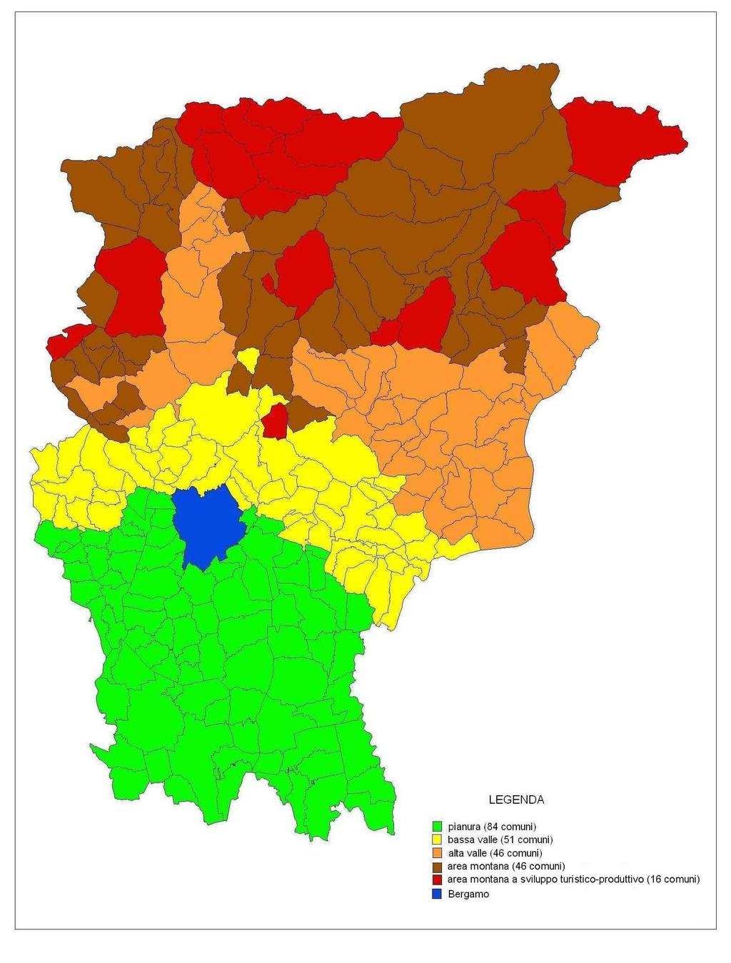 SUDDIVISIONE DEL TERRITORIO PROVINCIALE IN AREE OMOGENEE