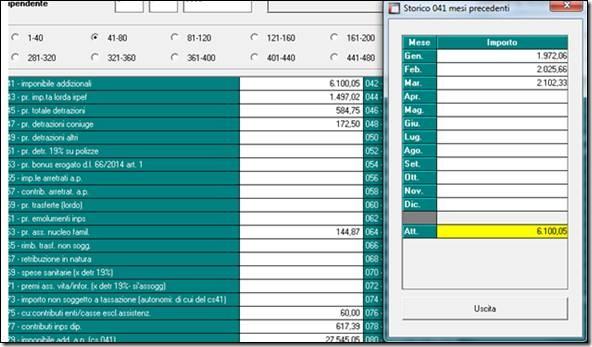 aprile e lo storico 41 ha il progressivo del valore di 6.100,05 comprensivo del valore di marzo di 2.