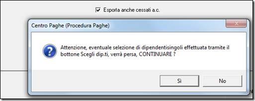 al termine aprire il mese successivo per effettuare il ricarico come da messaggio: [16] conclusa l esportazione dei dati, viene abilitata la scelta di consultazione anagrafiche: [17] questa scelta è