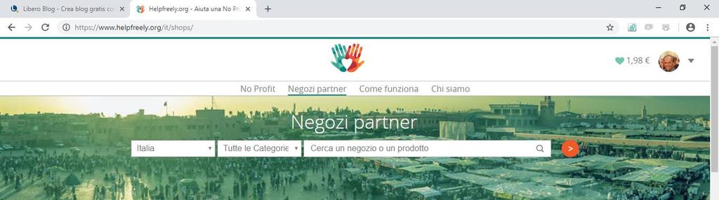 dalla Home page sul link NEGOZI PARTNER Poi selezionare sulla