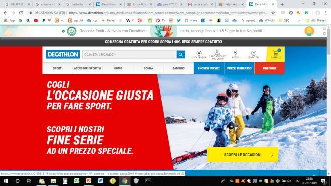 PC: Acquisto On-line (App attiva) Una volta che si accede alla pagina del