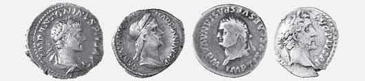 BB 170 3284 - Lotto di tre monete diverse: Denario di Gneo Pompeo (RR), quinario di Fulvia e anonimo