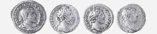 denari: Traiano, Commodo, Giulia Domna e Elagabalo BB SPL 170 3298 - Lotto di 7 denari: Traiano (2),