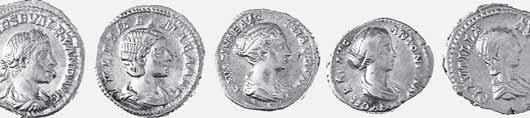 3314 - Lotto di 5 monete: 4 denari: Faustina II, Commodo,