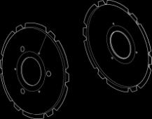 ruota destro, mis 1-2, per ruote da 22"+24" 111859 98,00 c Freno a ruota sinistro, mis 1-2, per ruote da 22"+24" 111860 98,00 c Freno a ruota