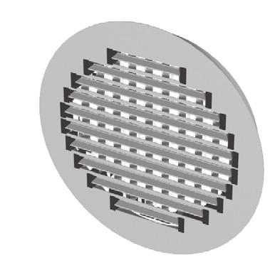 Bocchette di mandata DAC DAC Bocchetta di mandata circolare a doppio filare di alette Versioni - DAC (acciaio verniciato RAL 9010) - DAC/X (acciaio inox) Bocchetta circolare di mandata o