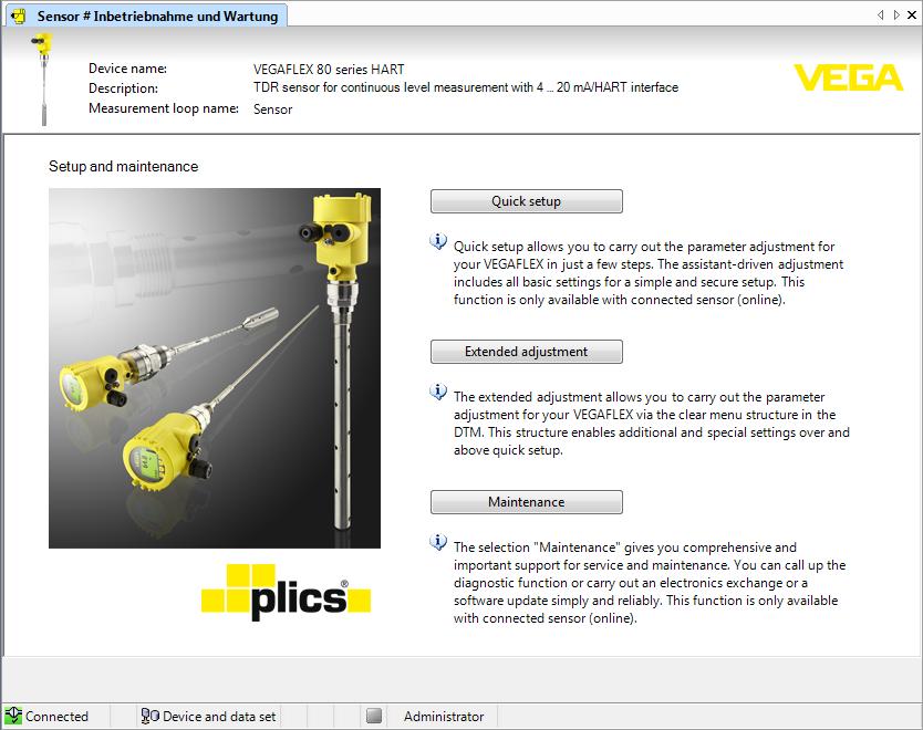 7 Messa in servizio con PACTware per la visualizzazione e l'analisi delle curve dei valori di misura e delle curve d'eco memorizzate. La versione standard può essere scaricata dal sito www.vega.