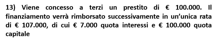 16) Viene riscosso il credito di cui all operazione 13) S.F. E + Denaro Vf+ 107.