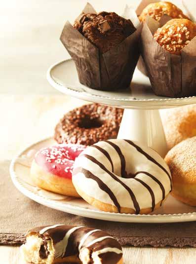 da scongelare a temperatura ambiente per almeno 3 ore DONUTS MIX FARCITI DONUTS MIX SEMPLICI MUFFIN AL CACAO Una soffice pasta ricoperta da una glassa colorata da scegliere in diversi gusti con