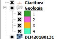 Dati di input Layers (geodati) Profilo/i Stazioni di geologia (giaciture)