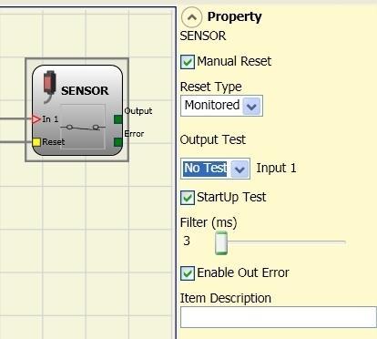 Parameters Type of input: - Single - enables the connection of Signaling outputs of an additional M1 unit. - Double - enables the connection of OSSD outputs of an additional M1 unit.