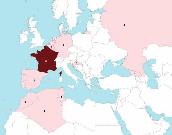 Foreign-ringed birds recovered in Italy during the spring migration period.