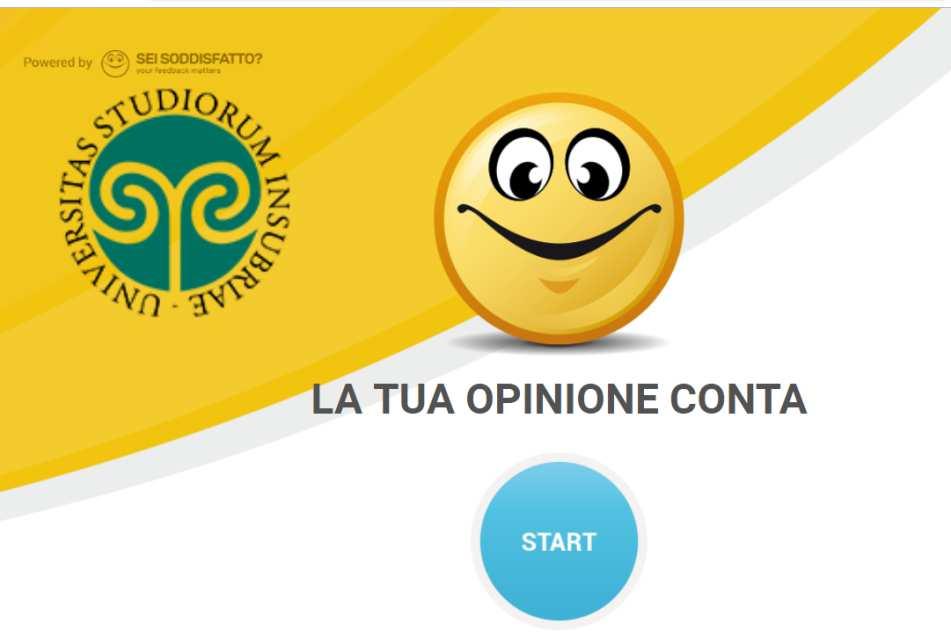 QUESTIONARIO DI VALUTAZIONE Compila on-line il questionario di valutazione tramite i totem presenti nelle sedi oppuretramite il tuo smartphoneo pc (entro martedì) http://web4.seisoddisfatto.