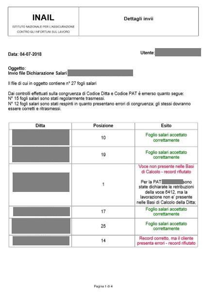 Figura 3.8 Retribuzioni Inviate PDF Dettaglio esito invii IMPORTANTE L'utente dovrà correggere ed inviare nuovamente i SOLI record scartati. 3.2.