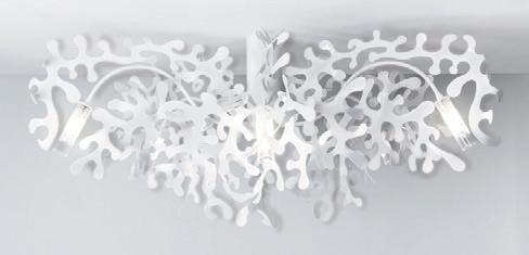 Sorgenti alogene eco energy saver (max 8x33W G9). CORAL is a 8 light chandelier that forms the basis of the collection.