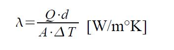 conducibilità termica La conducibilità o conduttività termica (normalmente indicata con la lettera greca λ) è il flusso di calore Q (misurato in