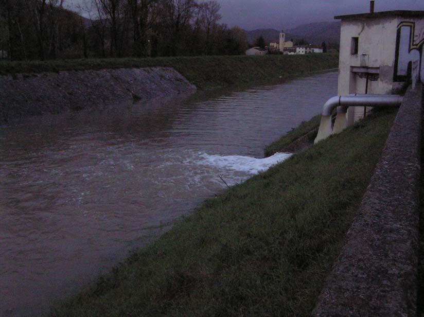 Il contributo dei canali dell Oltreserchio al colmo della piena può essere considerato trascurabile.