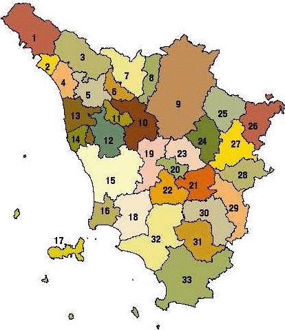 Figura C175 Suddivisione del territorio regionale in Sistemi Economici Locali (SEL) Il territorio provinciale di Massa Carrara risulta così suddiviso nei seguenti 2 SEL: SEL 1 Lunigiana che comprende