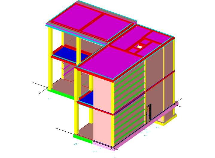 1 Rappresentazione generale dell'edificio Struttura Vista assonometrica dell'edificio nella sua