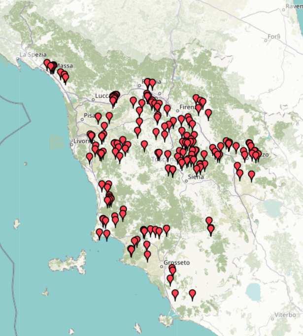 VITE: MAPPA DELLA RETE DI RILEVAMENTO 2018 FRUMENTO TENERO E FRUMENTO DURO