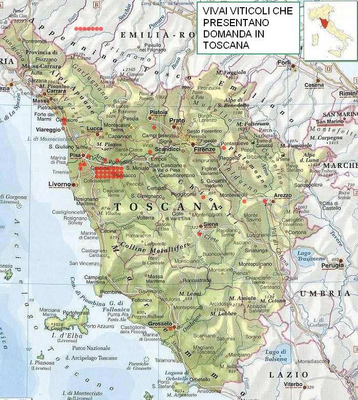 1.10 CONTROLLI SUL MATERIALE DI PROPAGAZIONE VITICOLO Premessa In Toscana l attività vivaistica viticola e la produzione di barbatelle e di materiale di propagazione viticolo (marze, talee