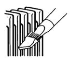 GB - SMALL BRUSH: To clean radiators, corners, edges, drawers, etc.