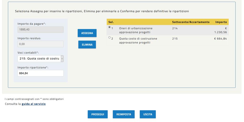 Tariffa Variabile Nel caso residuale in cui l importo totale fosse da imputare ad una sola voce contabile - Scrivere la cifra totale nel