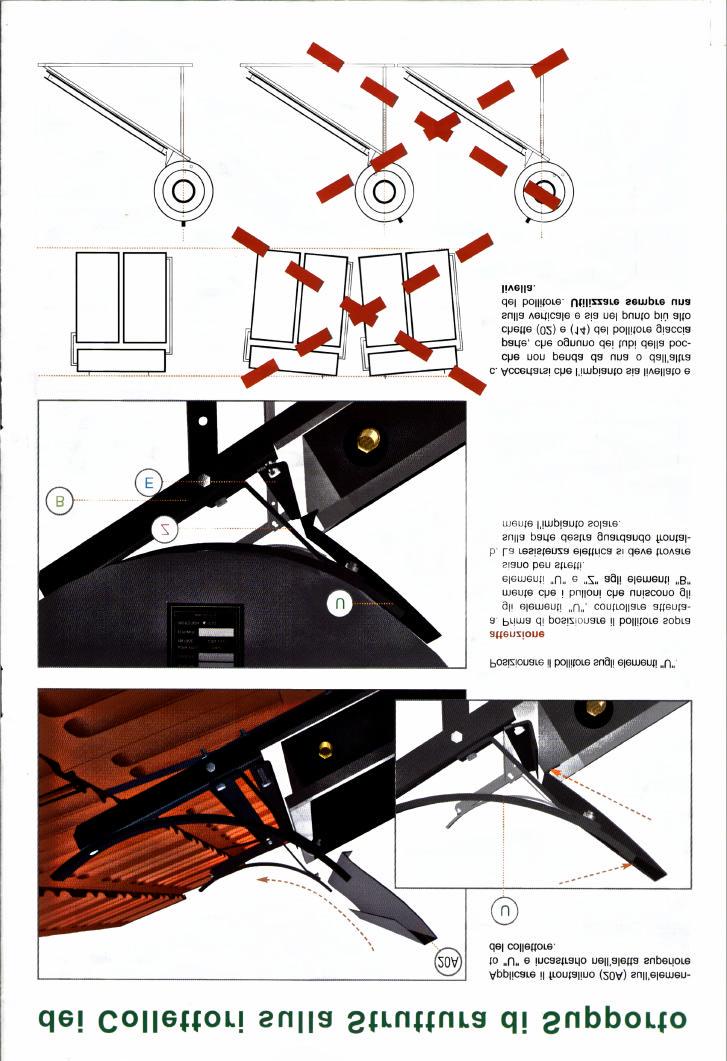 DEI COLLETTORI SULLA STRUTTURA DI SUPPORTO Applicare il frontalino (20A) sull elemento U e incastrarlo nell aletta superiore del collettore. Posizionare il bollitore sugli elementi U. ATTENZIONE 1.