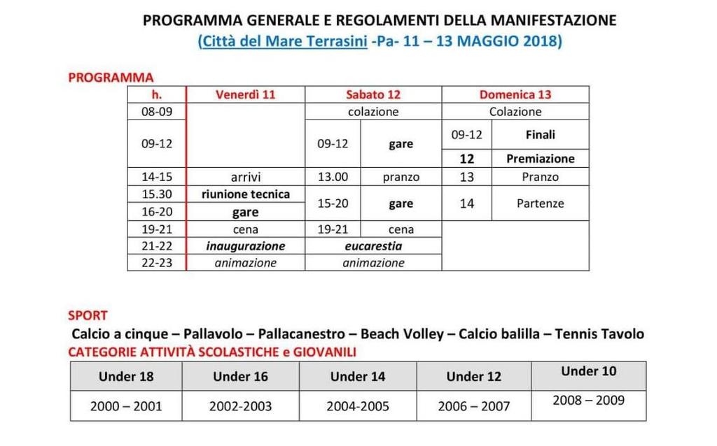 Quote di partecipazione e modalità di iscrizione 150,00 euro a persona camera tripla/quadrupla 160,00 euro a persona camera tripla/quadrupla/tesserati extra I prezzi si intendono compresivi di