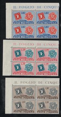 (60) 19 82 44 Gronchi Rosa, n 921, in spl quartina bdf inf, Cert.