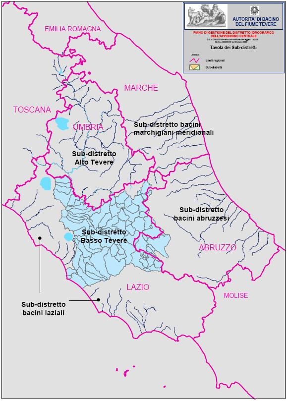 Subdistretto del Basso Tevere (Lazio, Abruzzo) Piano di Gestione del Distretto (PGD)- Relazione Generale Edizione del 30 giugno 2009 riferimenti: Parte II Capitolo VI- le criticità del PRTA 2