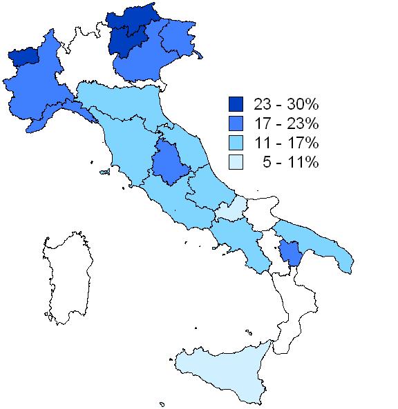 persone a cui il medico ha chiesto informazioni sul consumo di alcol è in linea con il dato della Regione (15) e con quello delle altre AUSL emiliano-romagnole, ad eccezione di Piacenza