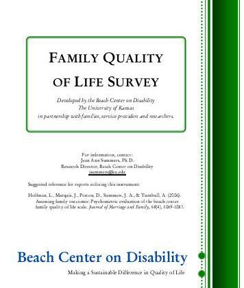 Family Quality of Life Relazioni familiari Genitorialità Benessere